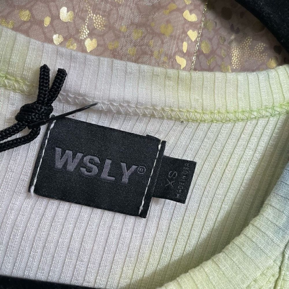 Bandier X Wsly Rivington Ribbed Tank Cream Winter Tie Dye Xs Nwot — image 3 of 8